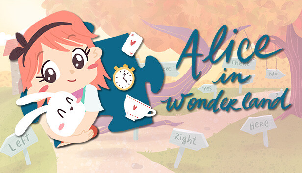 Alice in Wonderland - a jigsaw puzzle tale artwork