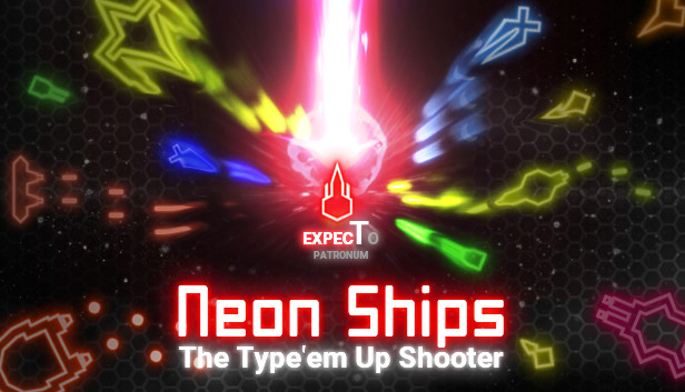 Neon Ships: The Type'em Up Shooter artwork