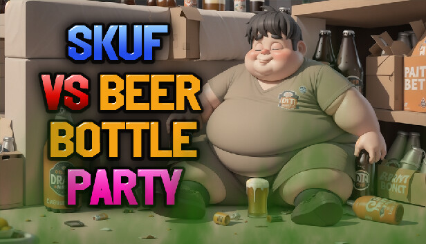 Skuf vs beer bottle party artwork