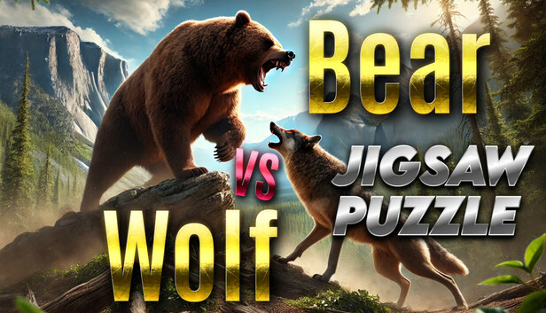 Bear vs. Wolf Jigsaw Puzzle artwork