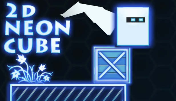 2D Neon Cube artwork